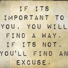 important vs excuses